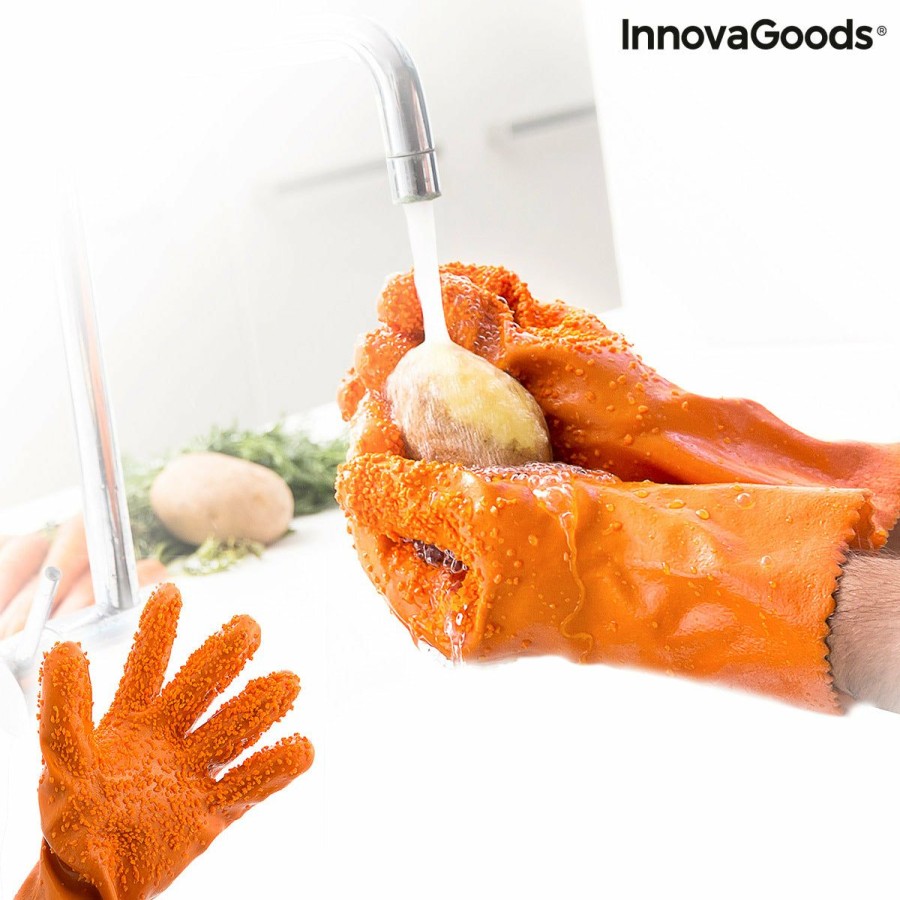 Keuken InnovaGoods | Handschoenen Om Fruit En Groente Mee Schoon Te Maken Glinis Innovagoods