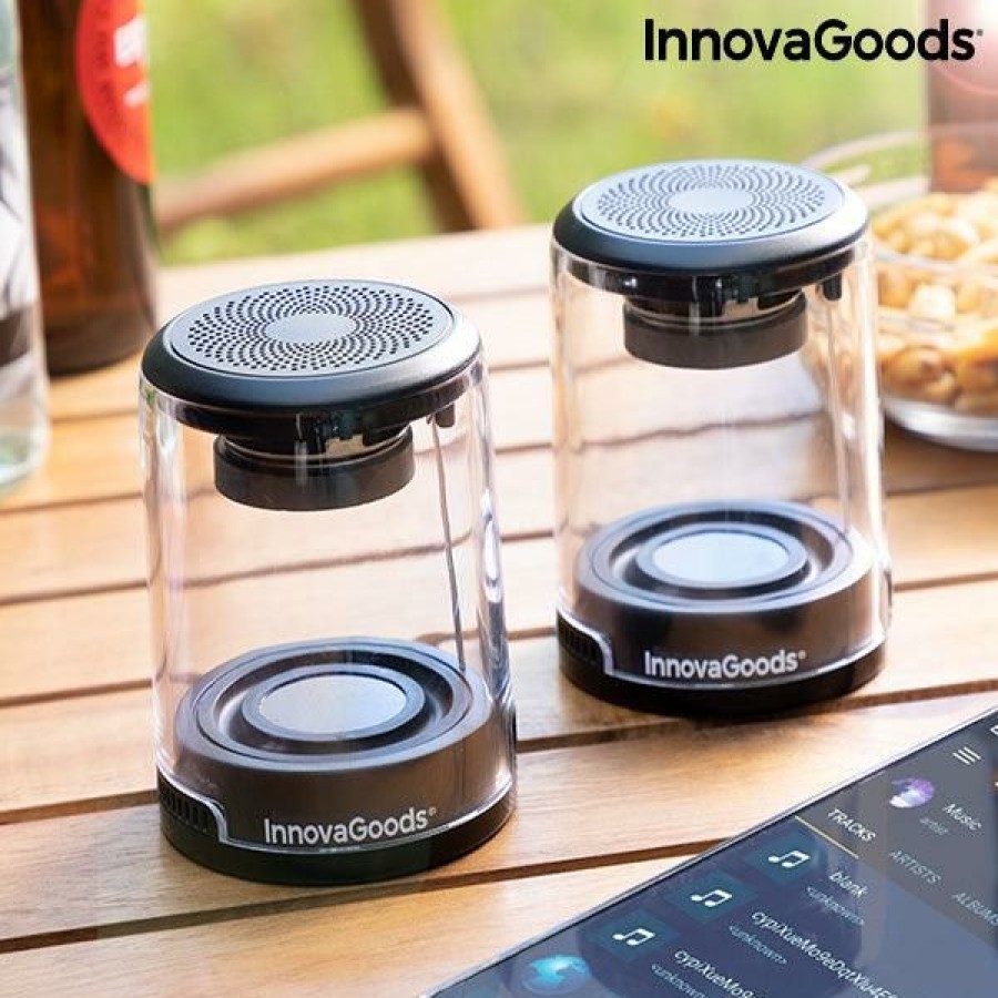 Gadget InnovaGoods | Oplaadbare Magnetische Draadloze Luidsprekers Waveker Innovagoods Pakket Van 2 Stuks