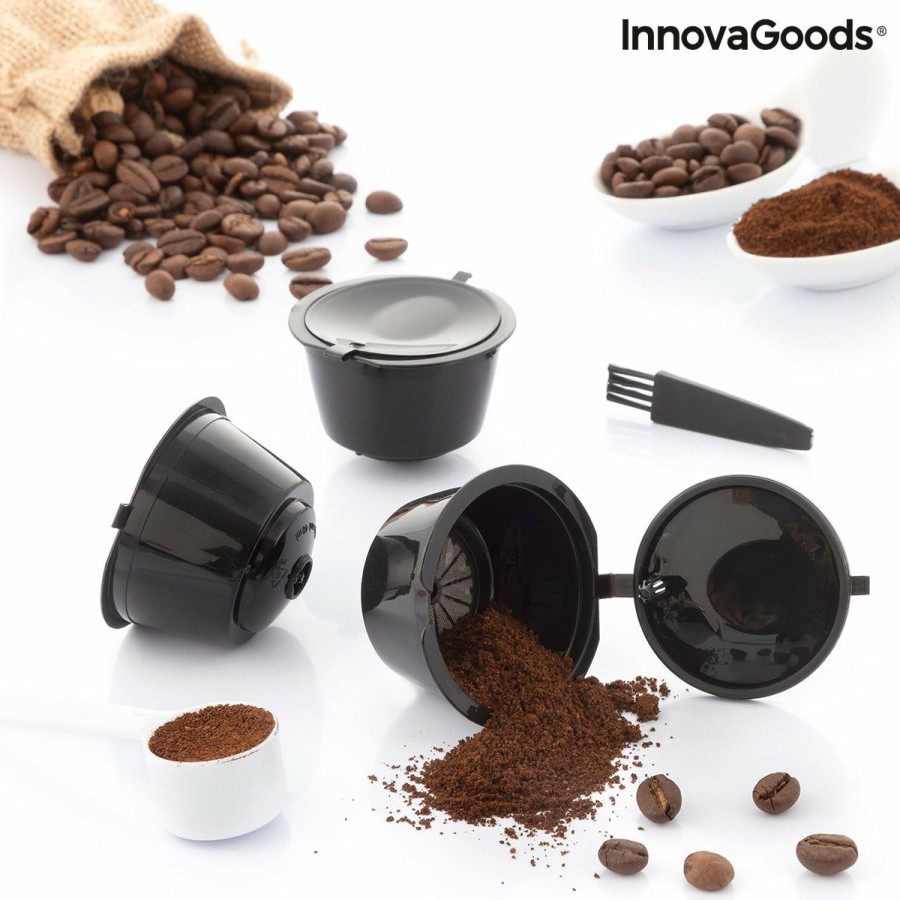 Keuken InnovaGoods | Set Van 3 Herbruikbare Koffiecapsules Redol Innovagoods