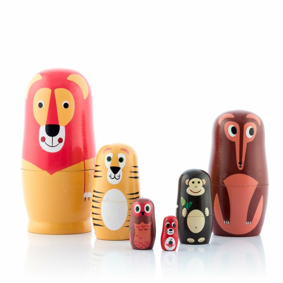 Gadget InnovaGoods | Matryoshka Houten Dierenfiguren Funimals Innovagoods 11 Onderdelen