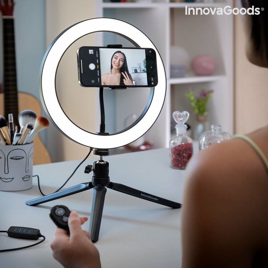 Gadget InnovaGoods | Selfie Ringlamp Met Driepoot En Afstandsbediening Youaro Innovagoods