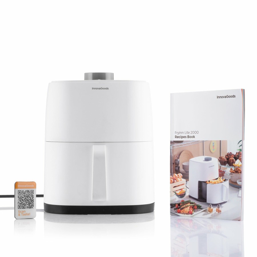 Keuken InnovaGoods | Friteuse Zonder Olie Innovagoods Fryinn Lite 2000 Wit 1200 W 2 L