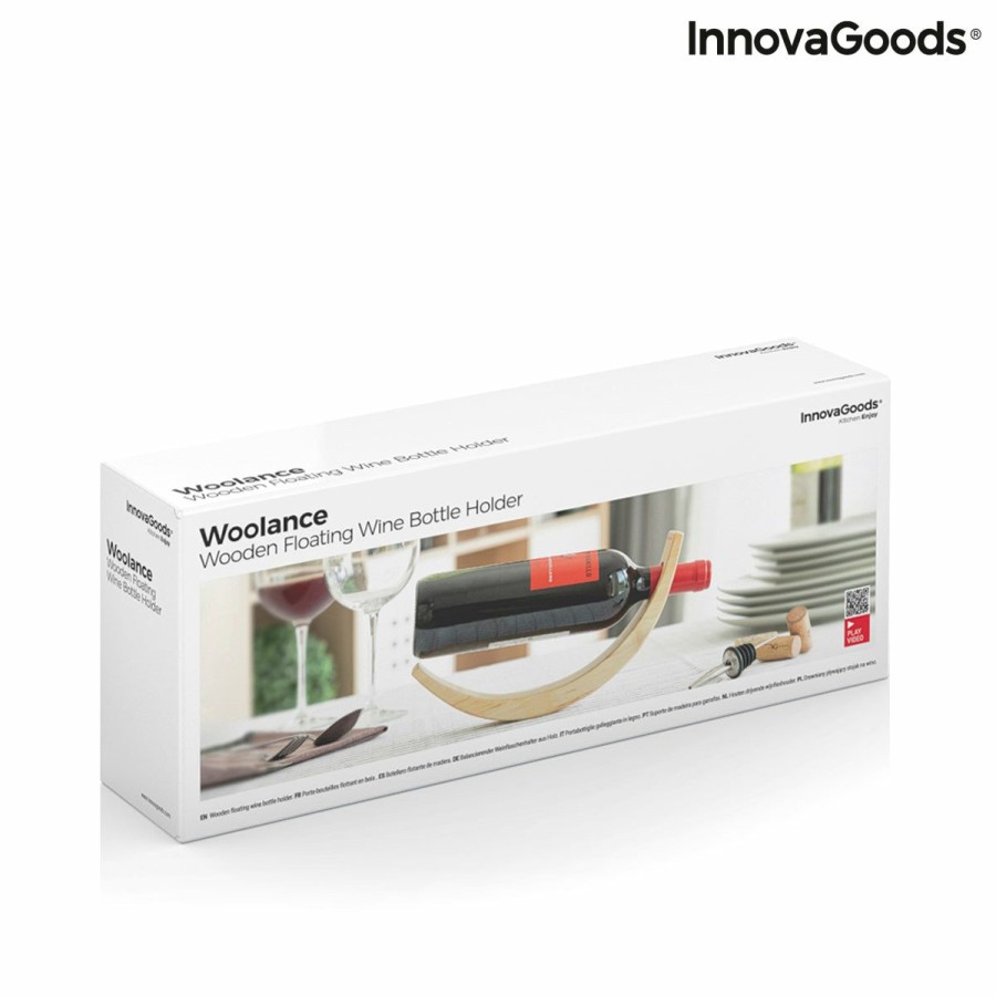 Keuken InnovaGoods | Drijvend Houten Wijnhouder Woolance Innovagoods