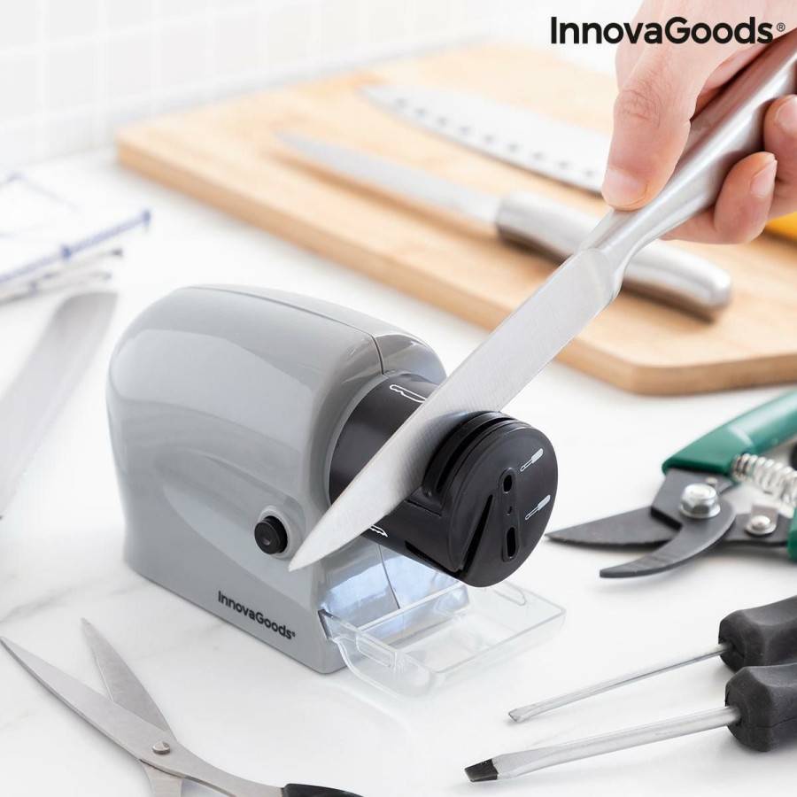 Keuken InnovaGoods | 6-In-1 Elektrische Multifunctionele Messenslijper Esharp Innovagoods