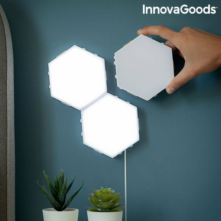 Gadget InnovaGoods | Set Van Modulaire Magnetische Led-Panelen Met Touch Control Tilight Innovagoods (Set Van 3)