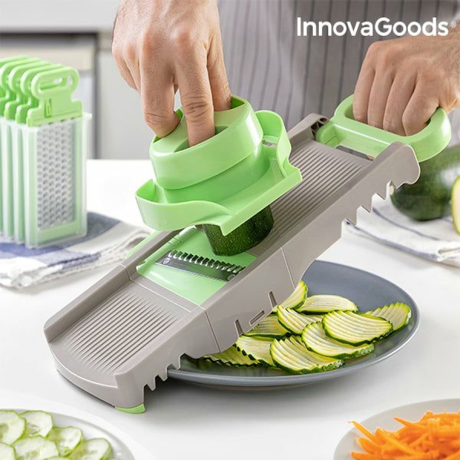 Keuken InnovaGoods | 6-In-1 Opvouwbare Mandoline Rasp Choppie Innovagoods