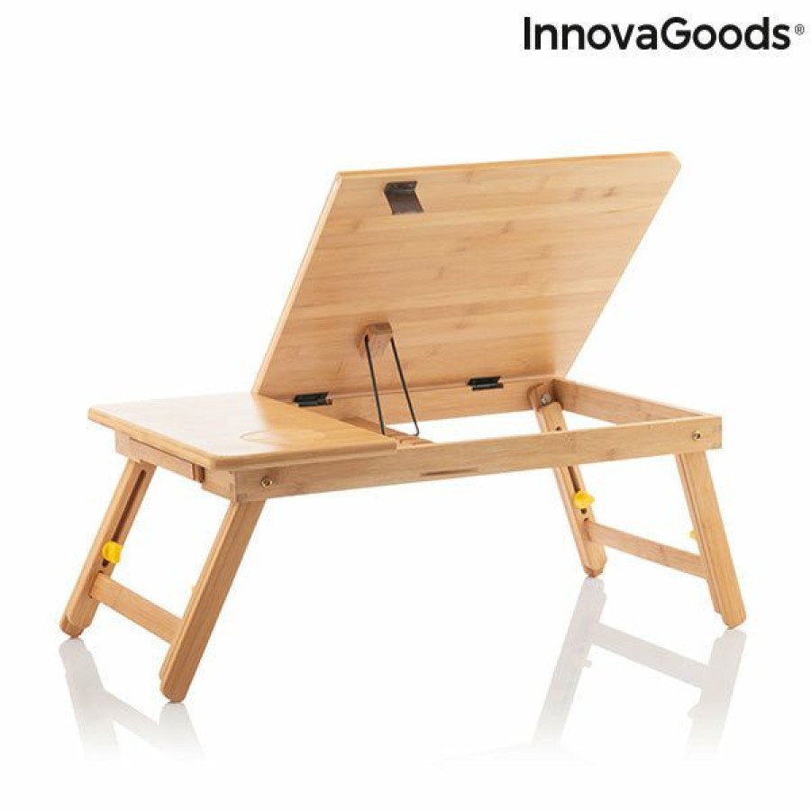 Huishouden InnovaGoods | Bamboe Opklapbare Bijzettafel Lapwood Innovagoods