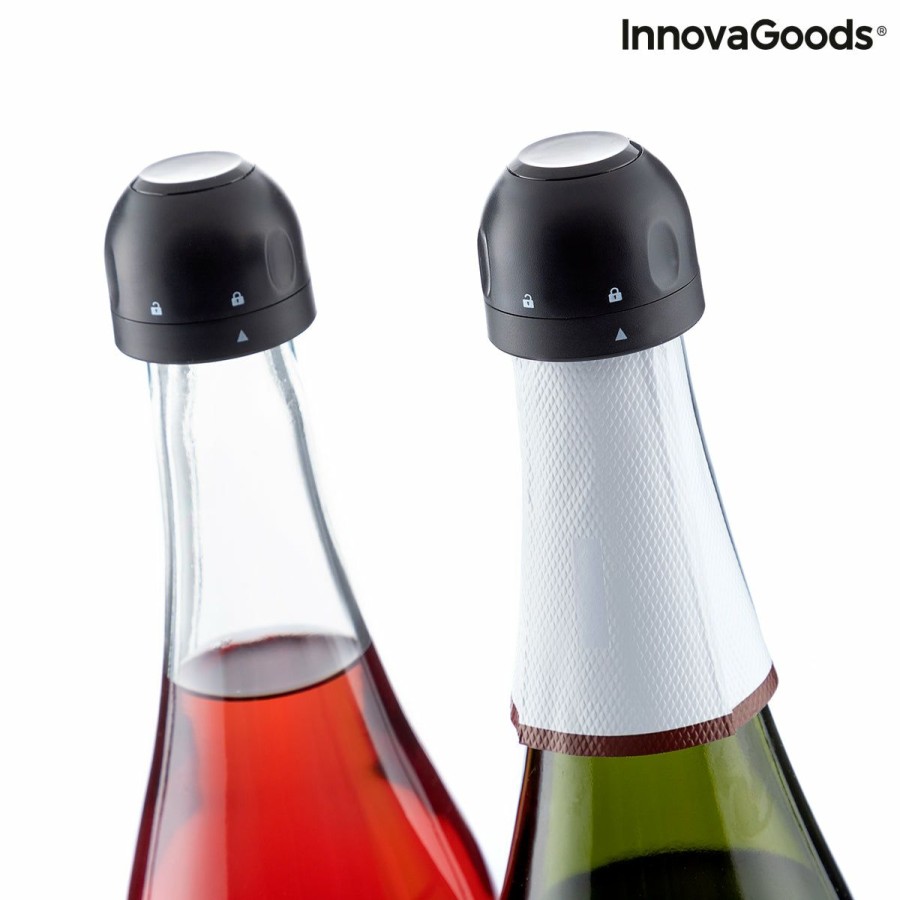 Keuken InnovaGoods | Set Champagnestoppers Fizzave Innovagoods Pakket Van 2 Stuks