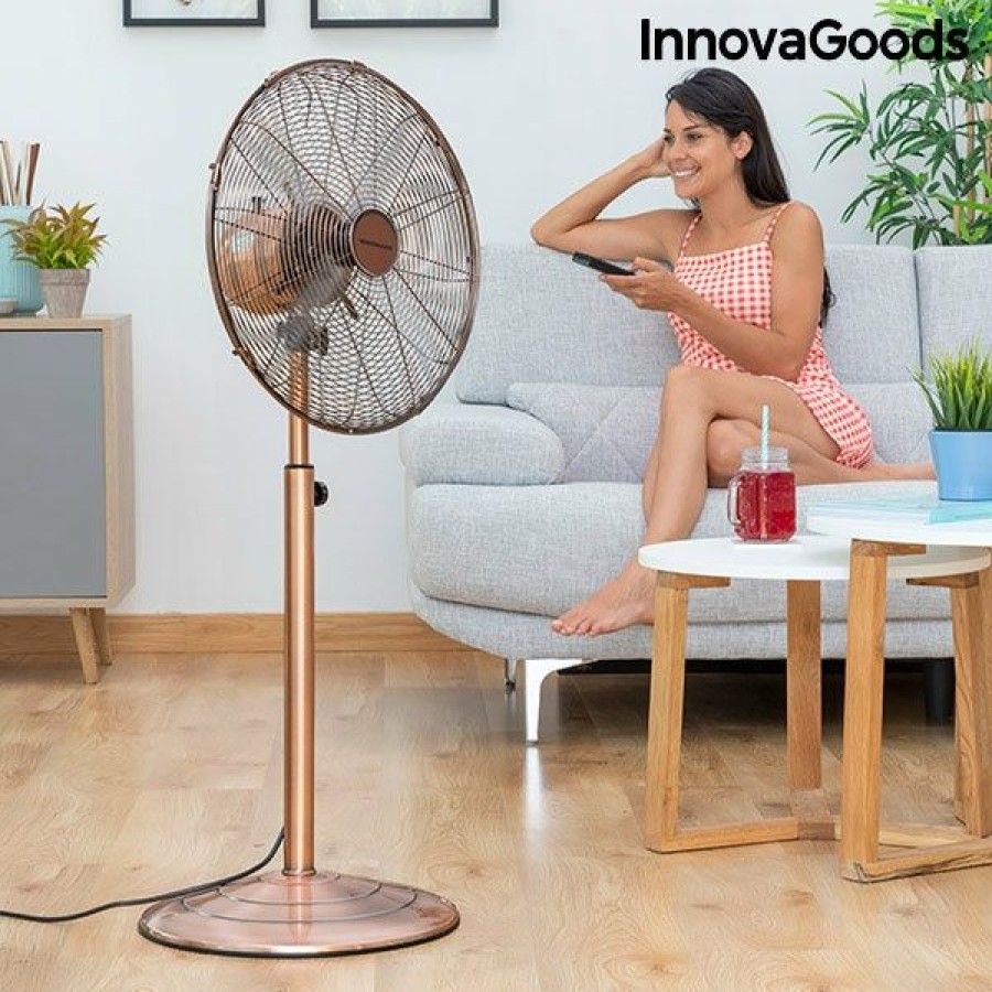 Huishouden InnovaGoods | Staande Ventilator Copper Retro Innovagoods O 40 Cm 55W