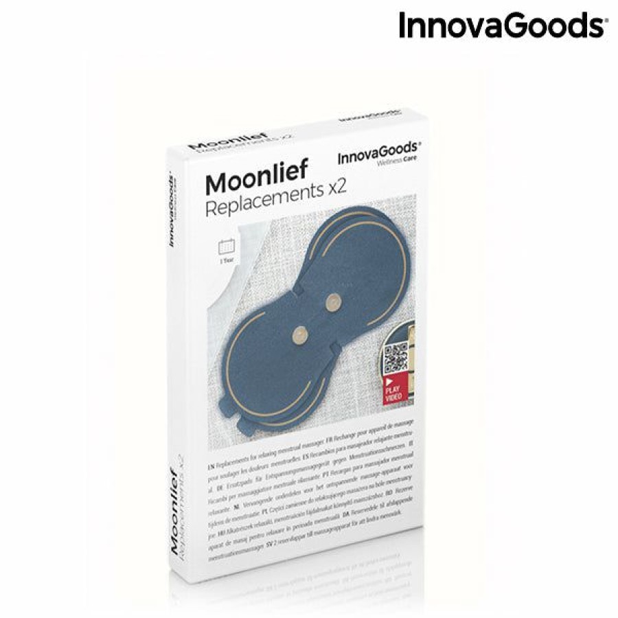 Welzijn InnovaGoods | Vervangende Pleisters Voor De Ontspannende Menstruatiemassager Moonlief Innovagoods (Set Van 2)