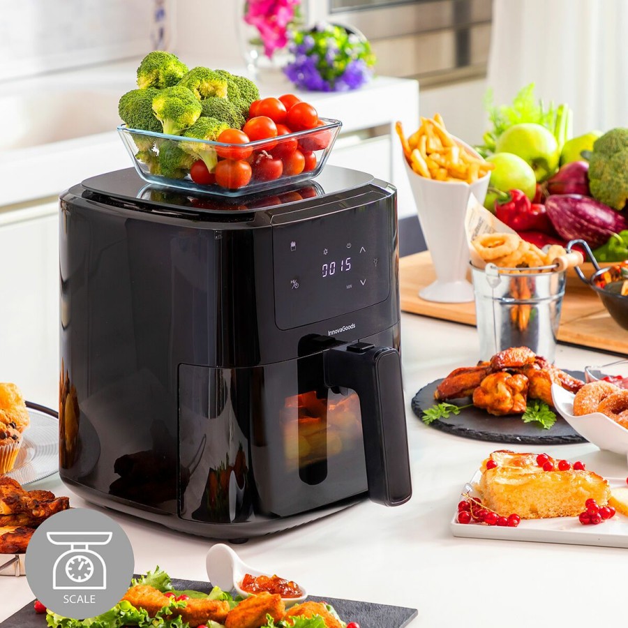 Keuken InnovaGoods | Friteuse Zonder Olie Innovagoods Fryinn Balance 5000 Zwart Roestvrij Staal 1500 W 5 L