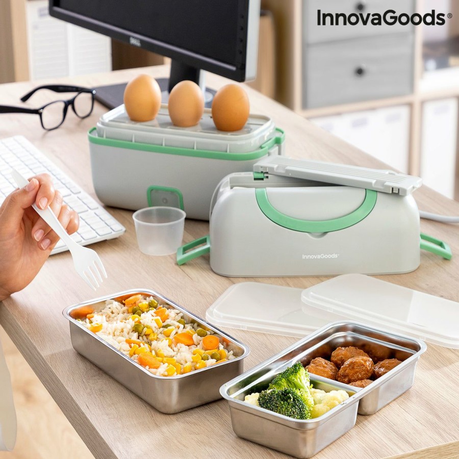 Gadget InnovaGoods | 3-In-1 Elektrische Steamer Lunchtrommel Met Recepten Beneam Innovagoods