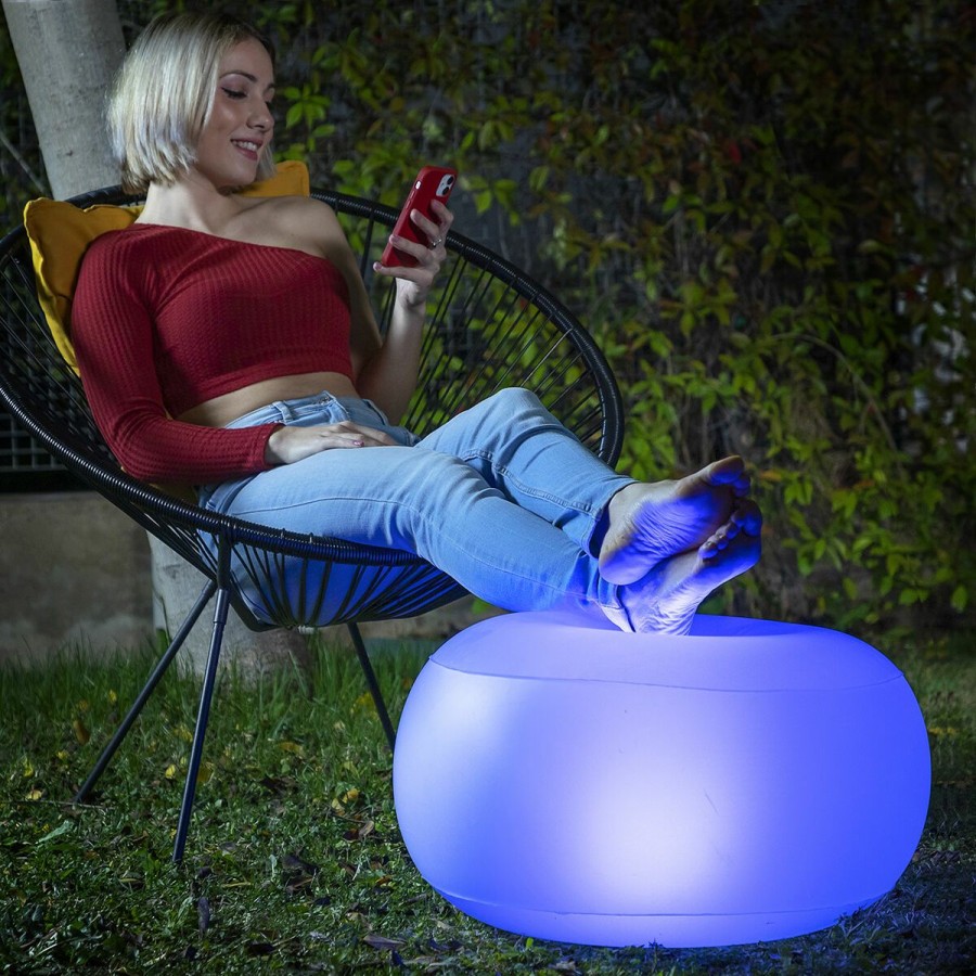 Gadget InnovaGoods | Opblaasbare Stoel Met Veelkleurige Led En Afstandsbediening Pulight Innovagoods