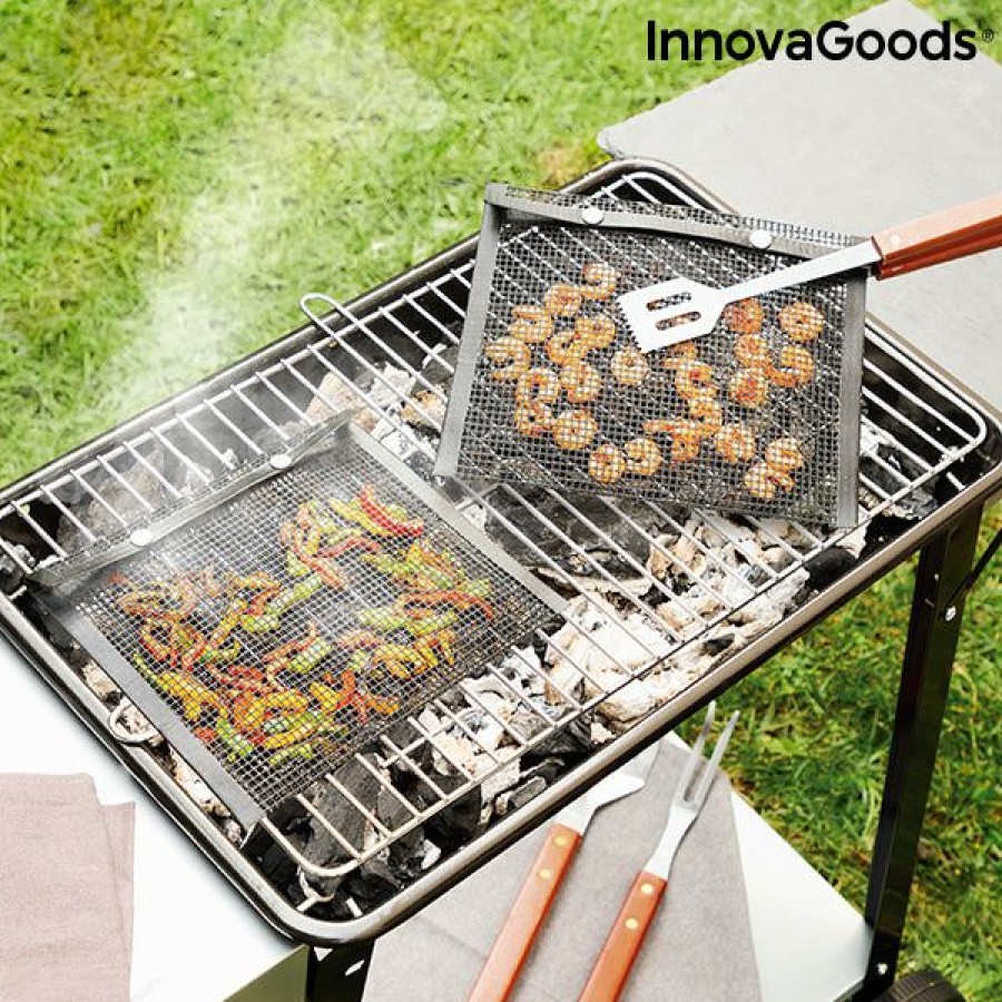 Keuken InnovaGoods | Mesh Tassen Voor Barbecue Bbqnet Innovagoods (Set Van 2)