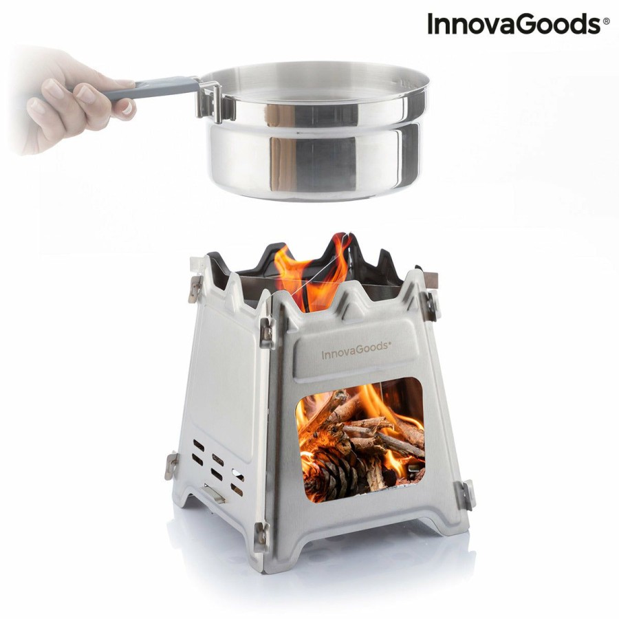 Gadget InnovaGoods | Inklapbare Stalen Campingoven Flamet Innovagoods