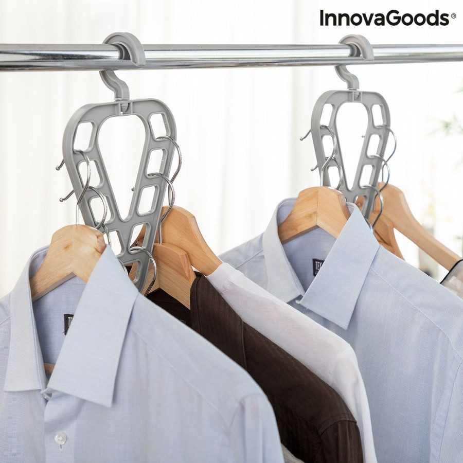 Huishouden InnovaGoods | Organizerset Voor Kleerhangers Orzer Innovagoods 2 Stuks