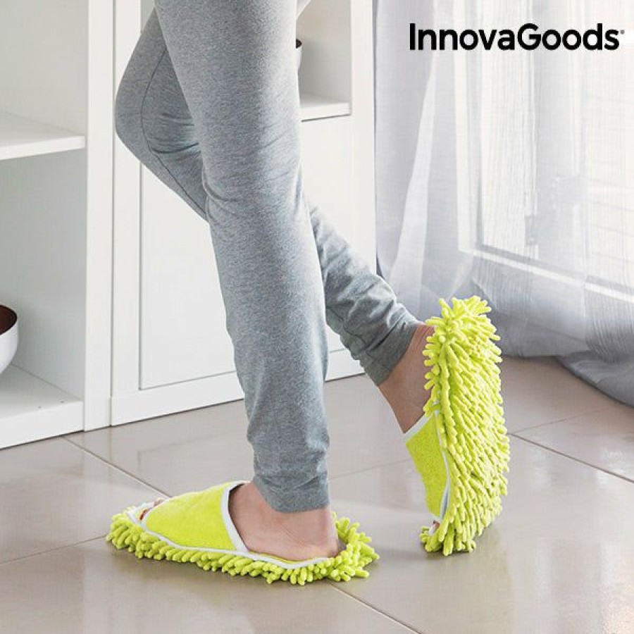 Huishouden InnovaGoods | Slippers Met Mop Mop&Go Innovagoods