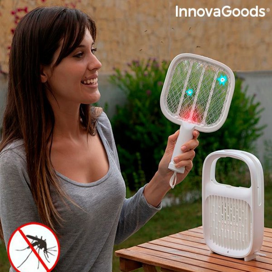 Huishouden InnovaGoods | 2-In-1 Oplaadbare Anti-Muggenlamp En Insectdodend Racket Swateck Innovagoods