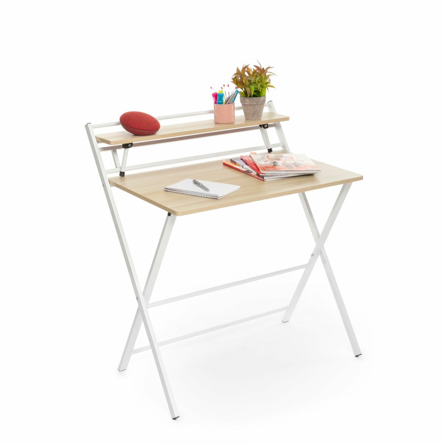 Huishouden InnovaGoods | Inklapbaar Bureau Met Schap Tablezy Innovagoods