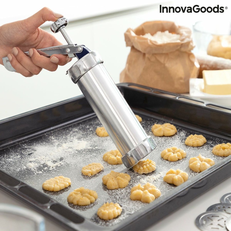 Keuken InnovaGoods | 2-In-1 Koekjespers En Garneerspuit Prekies Innovagoods